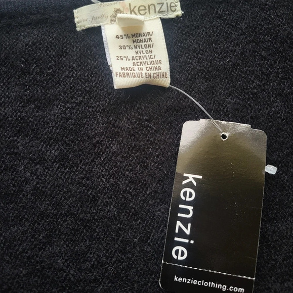 Kenzie Mohair Wool Batwing Sweater Top Womens Large Dark Academia Fall - Picture 7 of 10